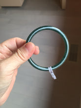 Load image into Gallery viewer, 59.8mm Certified Type A 100% Natural light green/blue/gray Guatemala slim round cut Jadeite bangle BP208-1019