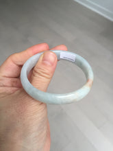Load image into Gallery viewer, 49mm Certified Type A 100% Natural light green red oval Jadeite Jade bangle BM68