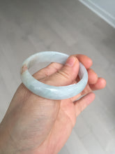 Load image into Gallery viewer, 49mm Certified Type A 100% Natural light green red oval Jadeite Jade bangle BM68