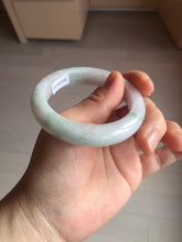 Load image into Gallery viewer, 51.9mm certified Type A 100% Natural light purple with green floating flowers Jadeite Jade bangle AU10-1263