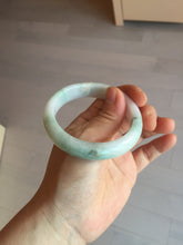 Load image into Gallery viewer, 52.2mm 100% natural certified sunny green/white(白底青) jadeite jade bangle BL34-5237