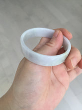Load image into Gallery viewer, 51mm Certified Type A 100% Natural light purple/white square Jadeite Jade bangle BN93-2719