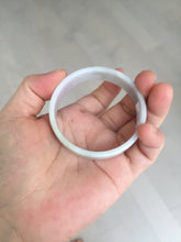Load image into Gallery viewer, 51mm Certified Type A 100% Natural light purple/white square Jadeite Jade bangle BN93-2719
