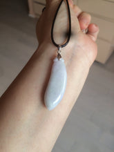 Load image into Gallery viewer, 100% natural type A light purple sunny green blessed melon(福瓜) Jadeite Jade pendant AC83