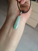 Load image into Gallery viewer, 100% natural type A light purple sunny green blessed melon(福瓜) Jadeite Jade pendant AC83