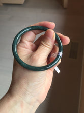 Load image into Gallery viewer, 57.3mm Certified Type A 100% Natural light green/blue/gray Guatemala slim round cut Jadeite bangle BP223-1022