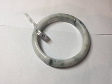 Load image into Gallery viewer, 59.5mm Certificated Type A 100% Natural White green red purple(FU LU SHOU) with green floating flowers Jadeite Jade bangle G110-9511