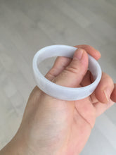 Load image into Gallery viewer, 51mm Certified Type A 100% Natural light purple/white square Jadeite Jade bangle BN92-2723