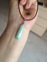 Load image into Gallery viewer, 100% natural type A light purple sunny green blessed melon(福瓜) Jadeite Jade pendant AC83