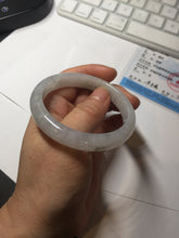 Load image into Gallery viewer, 52.5mm 100% natural certified icy watery light green/white/light purple jadeite jade bangle AU39-8148