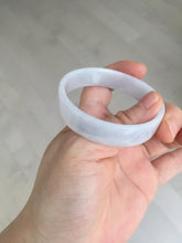 Load image into Gallery viewer, 51mm Certified Type A 100% Natural light purple/white square Jadeite Jade bangle BN92-2723