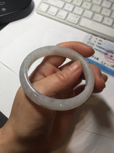 Load image into Gallery viewer, 52.5mm 100% natural certified icy watery light green/white/light purple jadeite jade bangle AU39-8148
