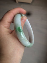Load image into Gallery viewer, 60mm certified 100% natural type A green white  jadeite jade bangle AY75-1734