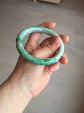 Load image into Gallery viewer, 58.2mm certified Type A 100% Natural sunny green round cut Jadeite Jade bangle BS87-9880