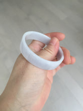 Load image into Gallery viewer, 51mm Certified Type A 100% Natural light purple/white square Jadeite Jade bangle BN92-2723