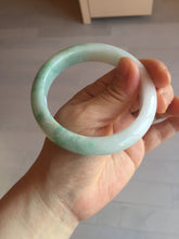 Load image into Gallery viewer, 57mm Certified Type A 100% Natural sunny green/white/ Jadeite Jade bangle BL33-5213