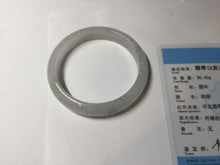 Load image into Gallery viewer, 53.5mm 100% natural certified icy watery light green/white/light purple jadeite jade bangle AU40-8149