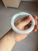 Load image into Gallery viewer, 59.2mm Certified 100% Natural type A light green/purple carved and golden-painted chubby round cut Jadeite Jade bangle PA174-(8571)