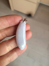 Load image into Gallery viewer, 100% natural type A light purple sunny green blessed melon(福瓜) Jadeite Jade pendant AC83