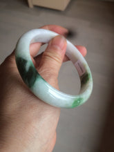 Load image into Gallery viewer, 60mm certified 100% natural type A green white  jadeite jade bangle AY75-1734