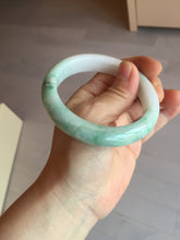 Load image into Gallery viewer, 57mm Certified Type A 100% Natural sunny green/white/ Jadeite Jade bangle BL33-5213