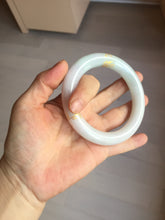 Load image into Gallery viewer, 59.2mm Certified 100% Natural type A light green/purple carved and golden-painted chubby round cut Jadeite Jade bangle PA174-(8571)