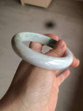 Load image into Gallery viewer, 60mm certified 100% natural type A green white  jadeite jade bangle AY75-1734