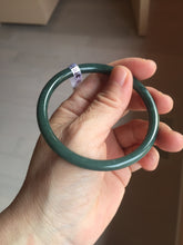 Load image into Gallery viewer, 59mm Certified Type A 100% Natural light green/blue/gray Guatemala slim round cut Jadeite bangle BP206-1034