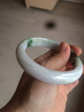 Load image into Gallery viewer, 60mm certified 100% natural type A green white  jadeite jade bangle AY75-1734