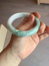 Load image into Gallery viewer, 57mm Certified Type A 100% Natural sunny green/white/ Jadeite Jade bangle BL33-5213