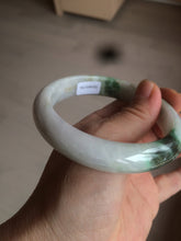 Load image into Gallery viewer, 60mm certified 100% natural type A green white  jadeite jade bangle AY75-1734