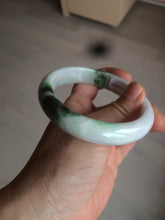 Load image into Gallery viewer, 60mm certified 100% natural type A green white  jadeite jade bangle AY75-1734