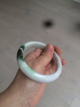 Load image into Gallery viewer, 60mm certified 100% natural type A green white  jadeite jade bangle AY75-1734