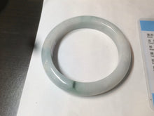 Load image into Gallery viewer, 61mm Certified Type A 100% Natural light green/white jadeite Jade bangle AX80-4362