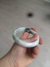 Load image into Gallery viewer, 60mm certified 100% natural type A green white  jadeite jade bangle AY75-1734