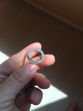 Load image into Gallery viewer, 15.7mm size 5 100% natural type A icy watery green/blue icy watery Guatemala jadeite jade band ring group BP87