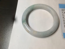 Load image into Gallery viewer, 61mm Certified Type A 100% Natural light green/white jadeite Jade bangle AX80-4362