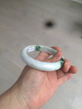 Load image into Gallery viewer, 60mm certified 100% natural type A green white  jadeite jade bangle AY75-1734