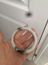 Load image into Gallery viewer, 60mm certified 100% natural type A green white  jadeite jade bangle AY75-1734