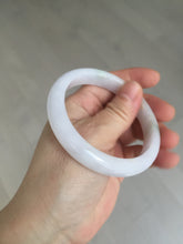 Load image into Gallery viewer, 56mm certified 100% natural type A icy watery green/purple jadeite jade bangle BN90-3561