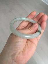 Load image into Gallery viewer, 54.2mm certified 100% natural type A certified light green with floating seaweed round cut jadeite jade bangle BM62-6610