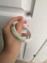 Load image into Gallery viewer, 60mm certified 100% natural type A green white  jadeite jade bangle AY75-1734