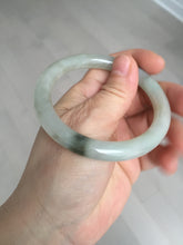 Load image into Gallery viewer, 54.2mm certified 100% natural type A certified light green with floating seaweed round cut jadeite jade bangle BM62-6610