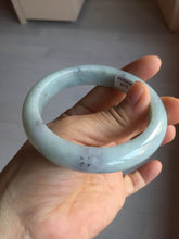 Load image into Gallery viewer, 57.5mm certified Type A 100% Natural light green/purple/black Jadeite Jade bangle BM104-5273