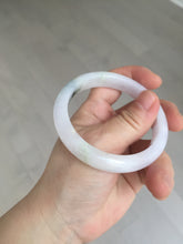 Load image into Gallery viewer, 55.5mm certified 100% natural type A icy watery green/purple jadeite jade bangle BN89-3521