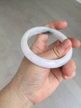 Load image into Gallery viewer, 55.5mm certified 100% natural type A icy watery green/purple jadeite jade bangle BN89-3521