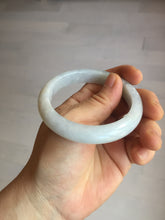 Load image into Gallery viewer, 54mm Certified type A 100% Natural light green white Jadeite bangle PB198-6655