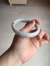Load image into Gallery viewer, 58.7mm certified Type A 100% Natural purple white green with green floating flowers Jadeite Jade bangle BL126-1267