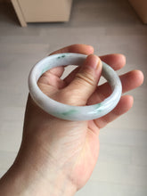 Load image into Gallery viewer, 58.7mm certified Type A 100% Natural purple white green with green floating flowers Jadeite Jade bangle BL126-1267