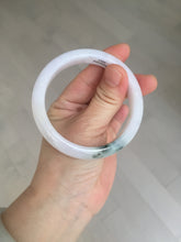 Load image into Gallery viewer, 55.5mm certified 100% natural type A icy watery green/purple jadeite jade bangle BN89-3521